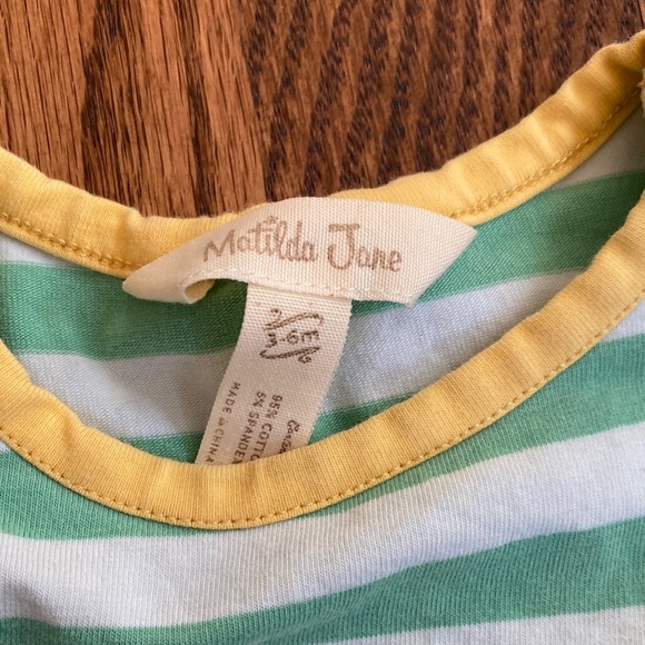 Green striped Matilda Jane Backyard Oasis dress, size 3-6M. Like new condition - Picture 6 of 10